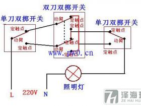 三聯(lián)開關(guān)接線圖及布線